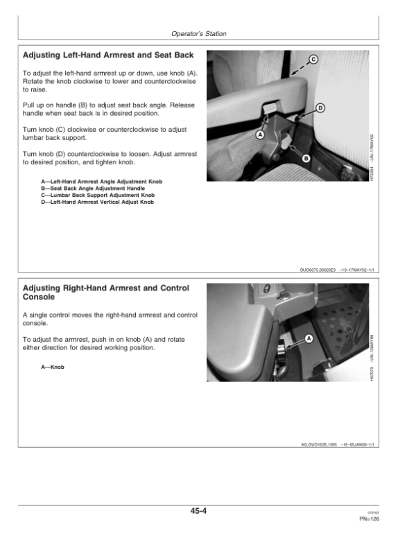 John Deere 9650 CTS Combine (Includes OM Supplement H209571) Operator’s Manual (OMH205905) Workshop Guide