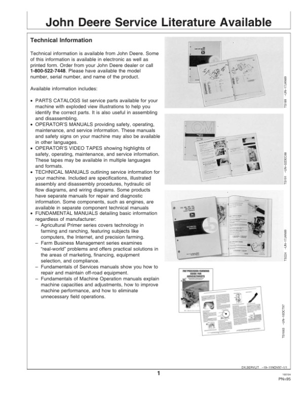 John Deere Greenstar Combine Harvest Monitor System Operator’s Manual (OMH216127) Workshop Guide