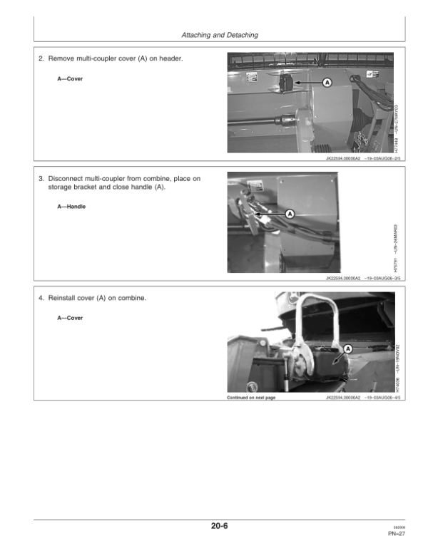 John Deere 925D, 930D, & 936D Draper Platforms North America (720551-725100) Operator’s Manual (OMH227005) Workshop Guide