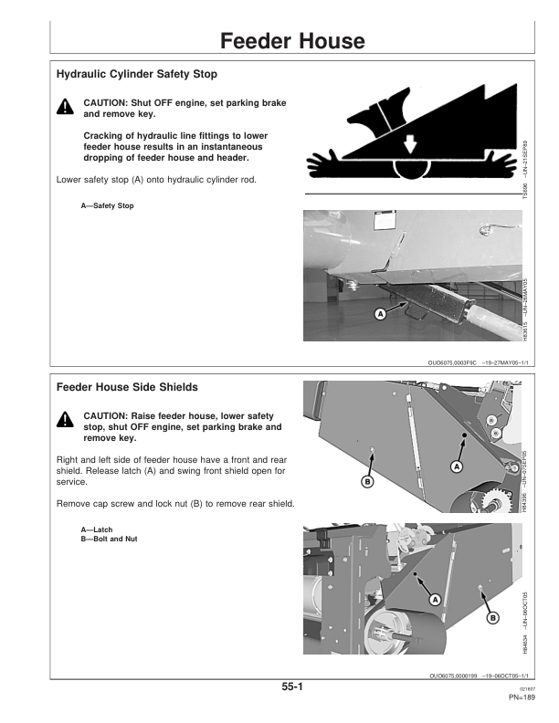 John Deere 9560i STS Combine (720101-) Operator’s Manual (OMH230242) Workshop Guide