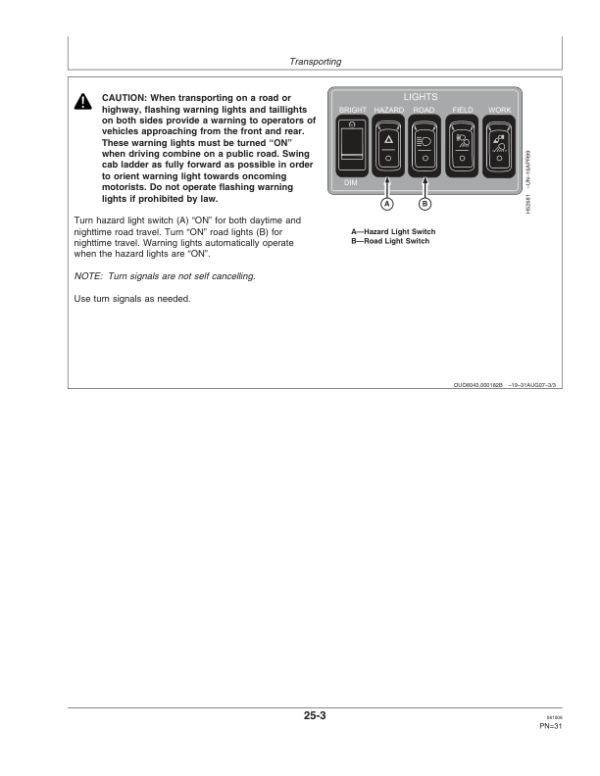 John Deere 615 P Belt Pickup (730000-734999) Operator’s Manual (OMH236148) Workshop Guide