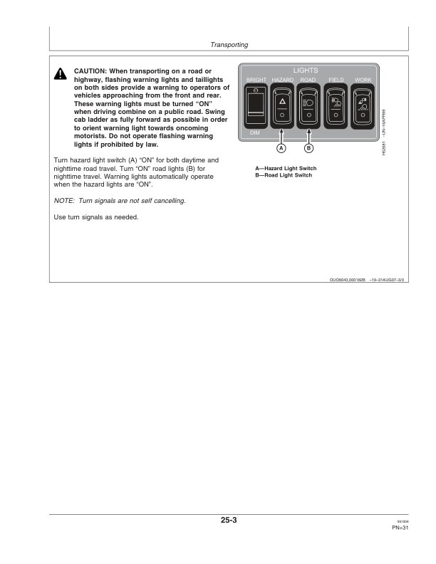 John Deere 615 P Belt Pickup (730000-734999) Operator’s Manual (OMH236148) Workshop Guide