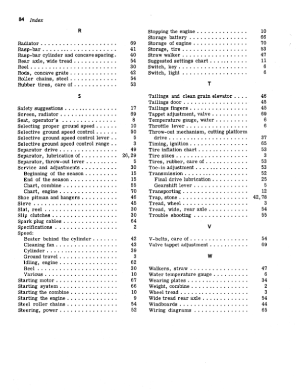 John Deere 45 Self-Propelled Combine Operator’s Manual (OMH61821) Workshop Guide