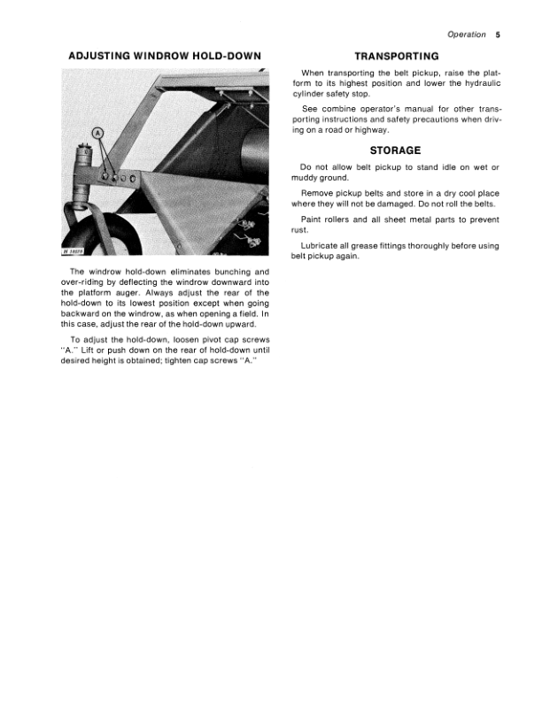 John Deere 3-Roller Belt Pickups (88, 110, 132 In.) Operator’s Manual (OMH83041) Workshop Guide