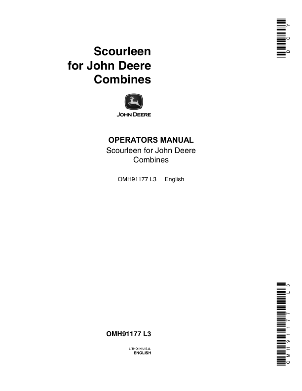 John Deere ScourKleen for Combines – Model N Operator’s Manual (OMH91177) Workshop Guide