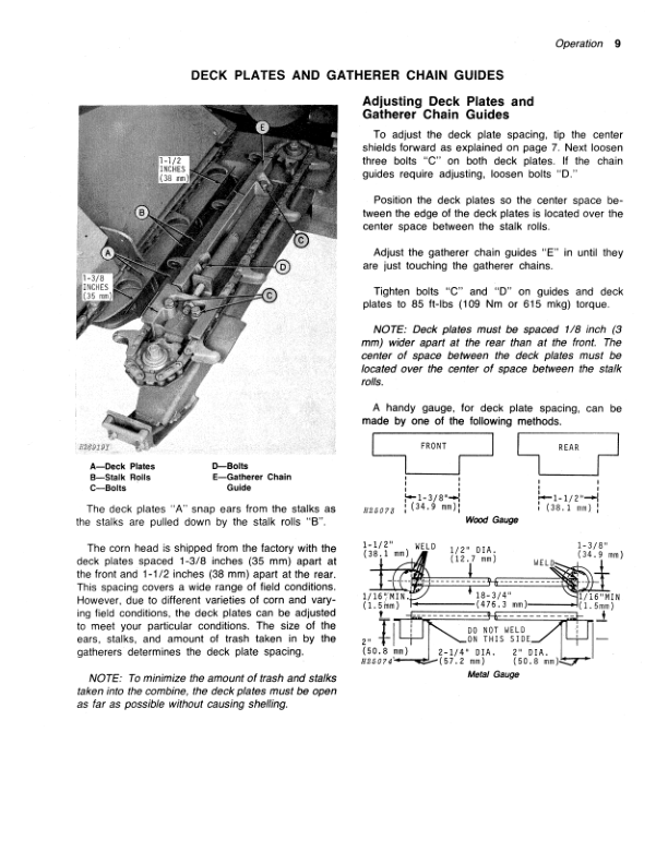 John Deere 40 Series Corn Heads (3300, 4400, 5400, 6600 & 7700 Combines 131001-350000) North America Operator’s Manual (OMH95662) Workshop Guide