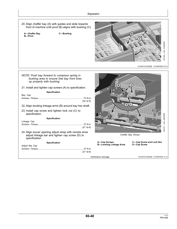John Deere 9570 STS Combine (735101-) Operator’s Manual (OMHXE13768) Workshop Guide