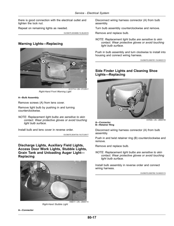 John Deere S760, S770, S780, S790 Combine (S.N. 810001- ) (North America Edition) Operator’s Manual (OMHXE147927) Workshop Guide