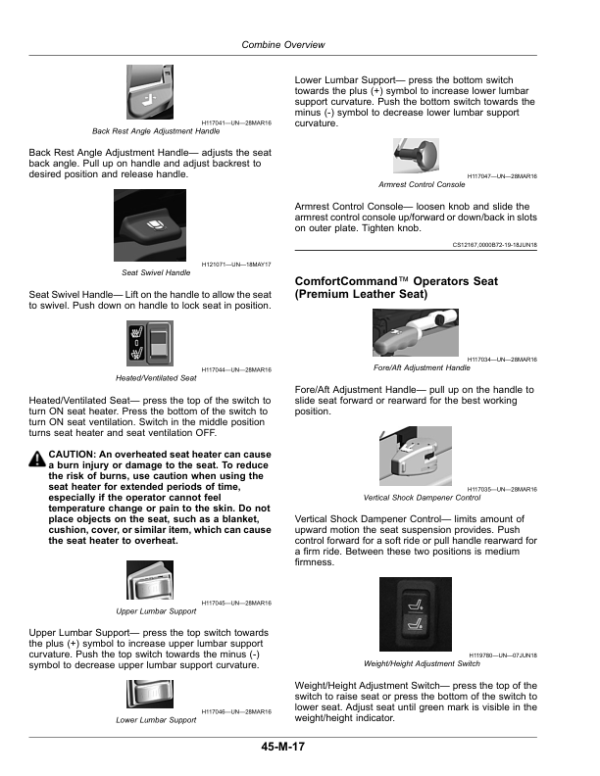 John Deere S760, S770, S780, S790 Combines Operator’s Manual (OMHXE147928) Workshop Guide