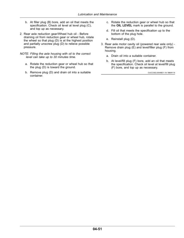 John Deere W540, W550, W650, W660, T550, T560, T660, T670, HillMaster Combines (120000-) Operator’s Manual (OMHXE150261) Workshop Guide