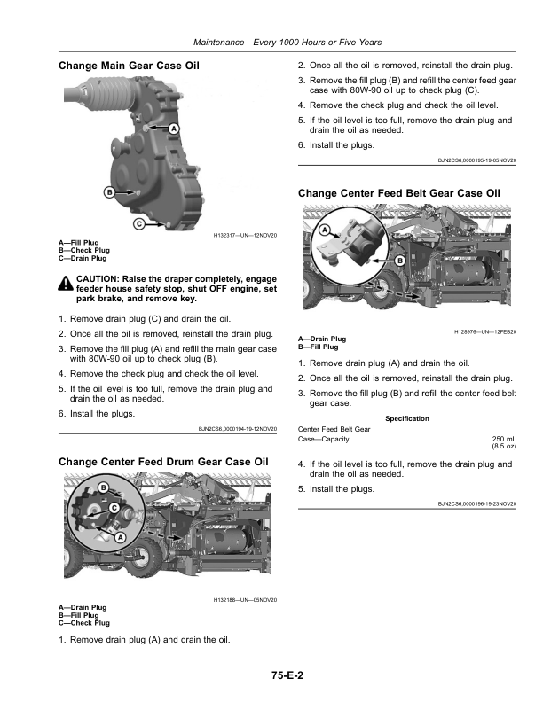 John Deere HD40X Extended Hinged Draper (815001-) Operator’s Manual (OMHXE161475) Workshop Guide