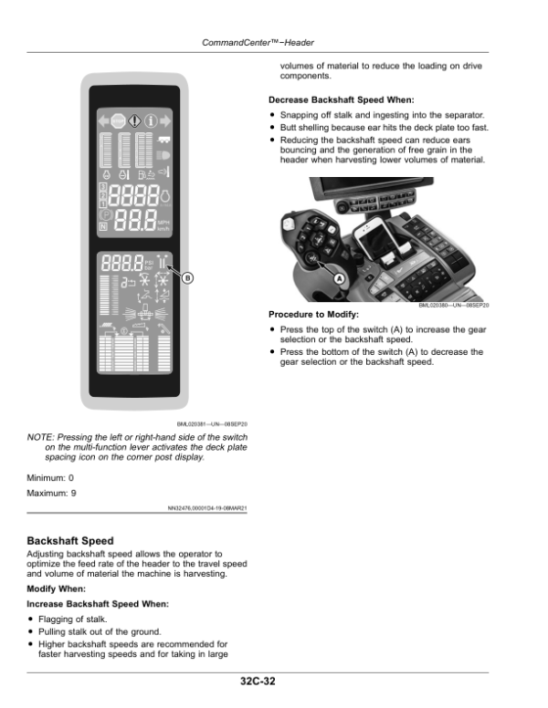 John Deere S760, S770, S780, S790 Combines (140100 – ) (South American Edition) Operator’s Manual (OMHXE163315) Workshop Guide