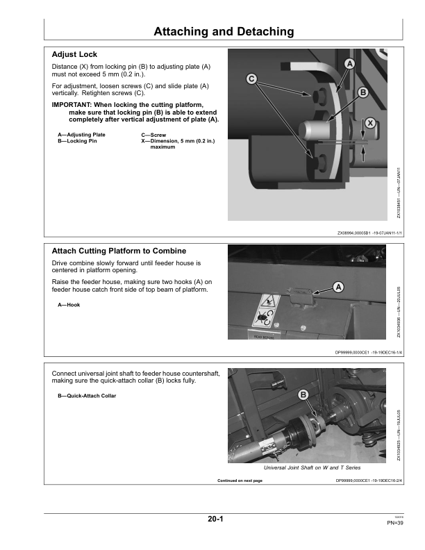 John Deere 614R, 615R,616R, 618R, 620R, 622R & 625R (600R Series) Cutting Platforms Operator’s Manual (OMHXE17736) Workshop Guide