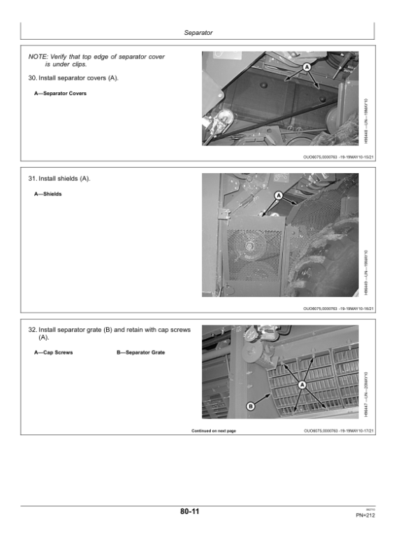 John Deere S560 Combine (EU Edition) (740101-) Operator’s Manual (OMHXE23091) Workshop Guide