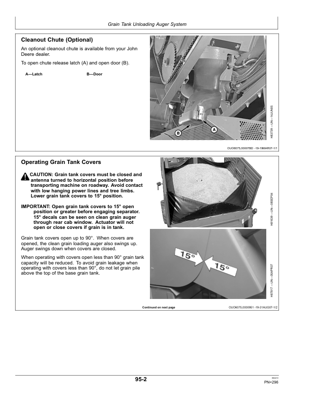 John Deere S690 Combines European Edition (740101-745100) Operator’s Manual (OMHXE23093) Workshop Guide