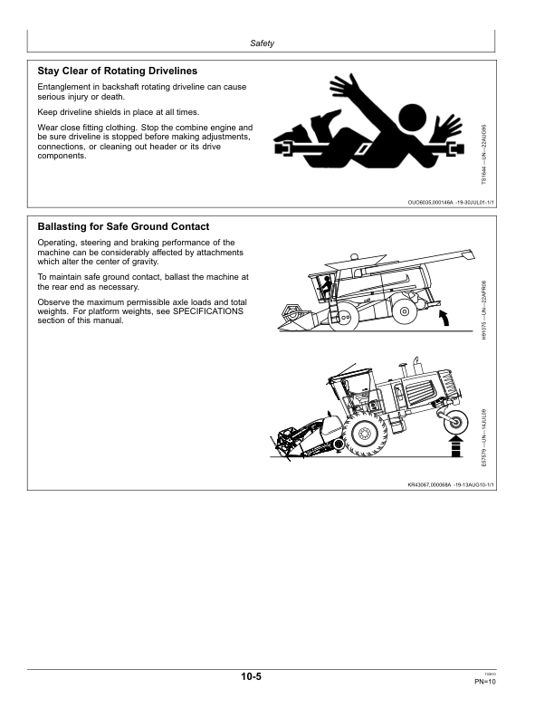 John Deere 600D Series Draper Platforms 625D, 630D, 635D & 640D North America (740101-745100) Operator’s Manual (OMHXE23189) Workshop Guide