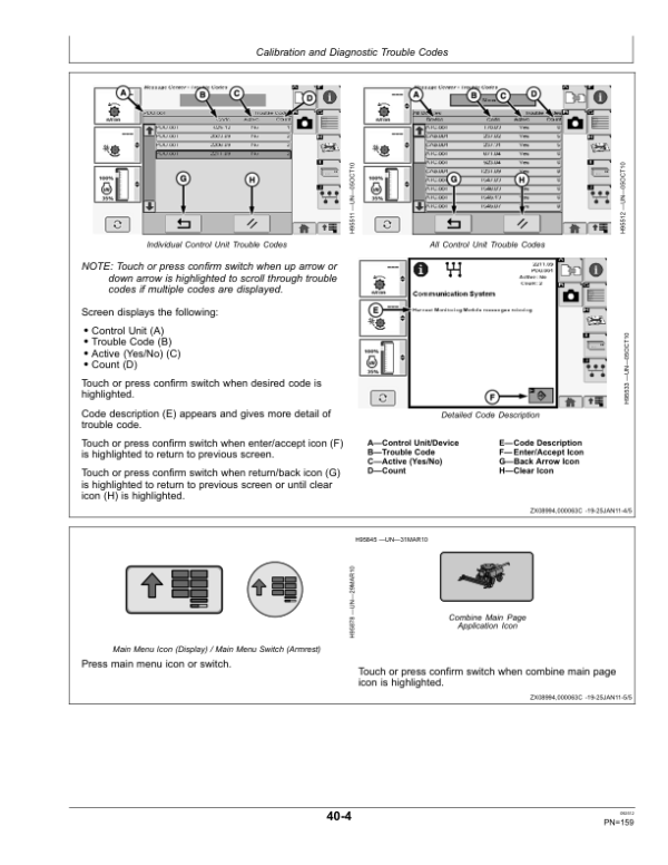 John Deere W540, W550, W650, W660, T550, T560, T660 & T670 Wide Cab Combines Operator’s Manual (OMHXE29561) Workshop Guide