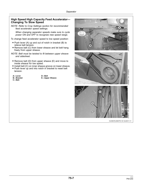 John Deere S680, S680 Hillmaster & S690, S690 Hillmaster Combines European Edition (745101-755000) Operator’s Manual (OMHXE29980) Workshop Guide