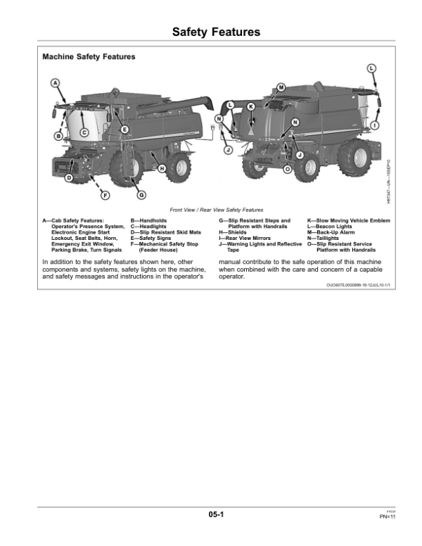 John Deere S550 Combine (755001-) Operator’s Manual (OMHXE51475) Workshop Guide