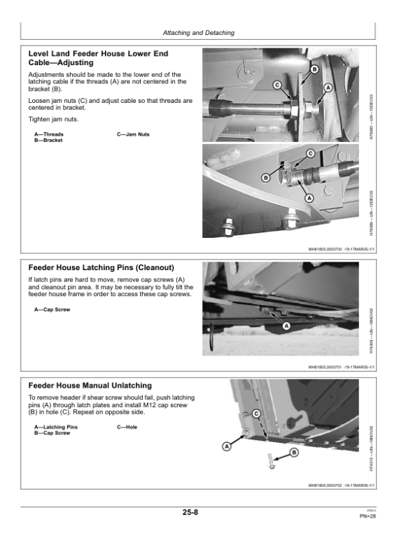 John Deere 600C Series Corn Head & StalkMaster Export Edition (755101-765000) Operator’s Manual (OMHXE52493) Workshop Guide