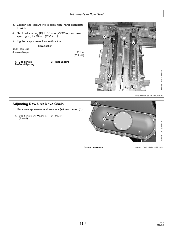 John Deere 600C Series Corn Head & StalkMaster North America (775001-785000) Operator’s Manual (OMHXE75667) Workshop Guide
