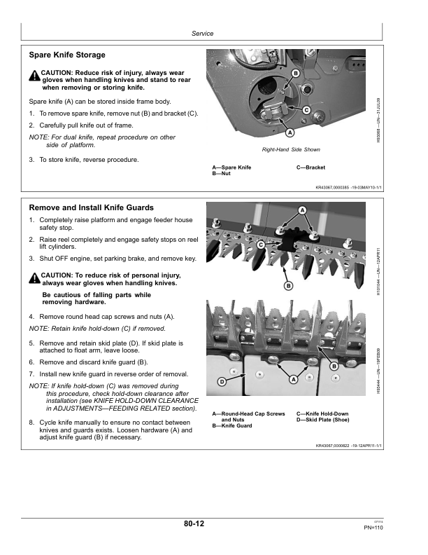 John Deere 600FD Series Flexible Draper Platforms North America (775001-785000) Operator’s Manual (OMHXE75701) Workshop Guide