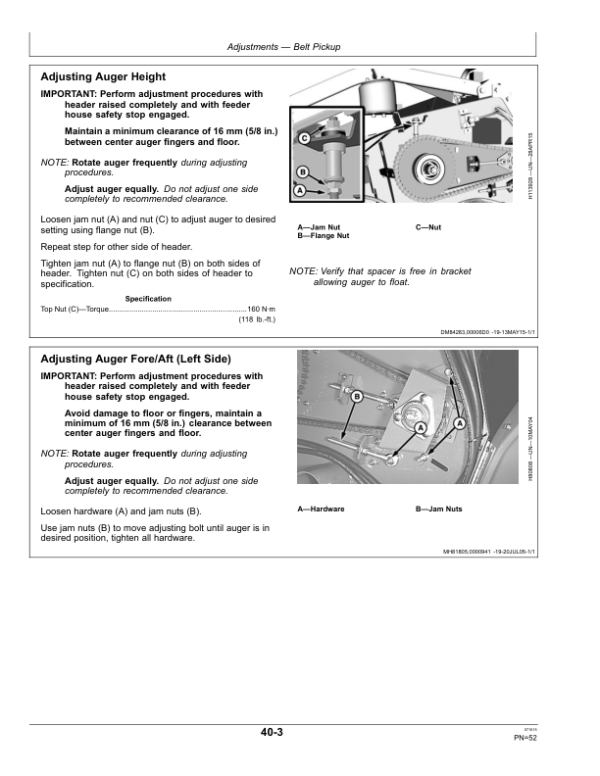 John Deere 600P Series Belt Pickups North America (785001- ) Operator’s Manual (OMHXE89898) Workshop Guide