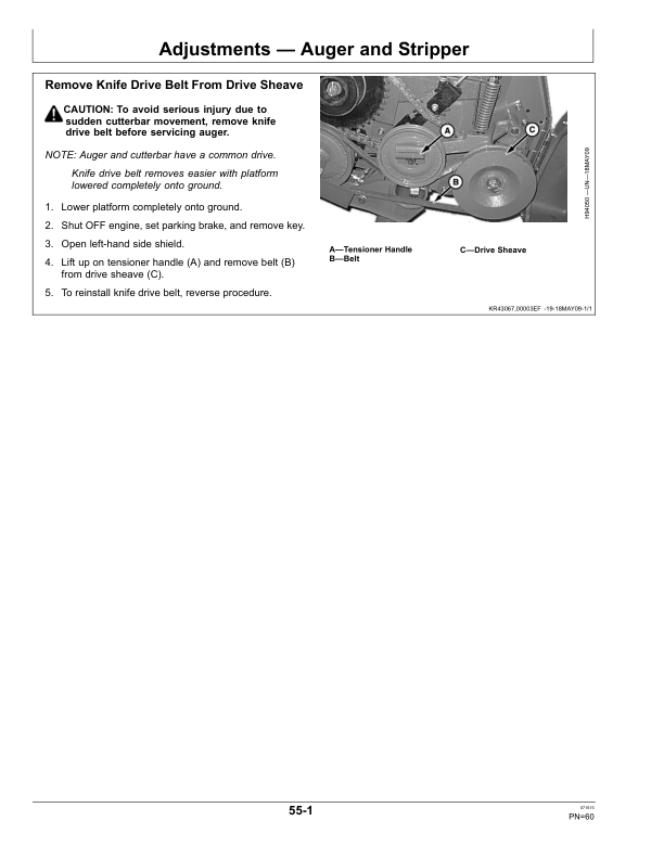 John Deere 600F Series Cutting Platform North America (785001- ) Operator’s Manual (OMHXE89910) Workshop Guide