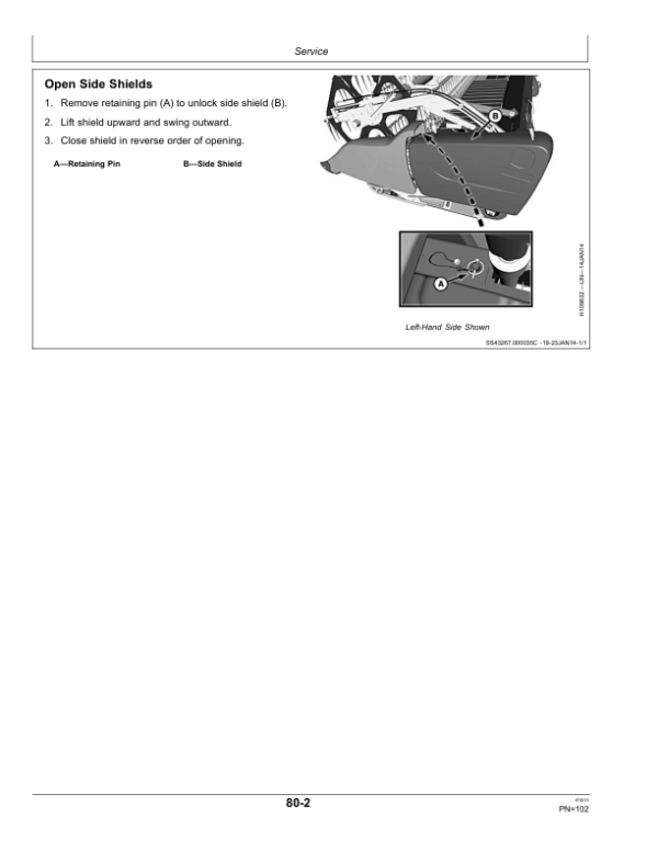 John Deere 600FD Series Flexible Draper Platforms 630FD, 635FD, 645FD, 640FD (785001-) (North American) Operator’s Manual (OMHXE90219) Workshop Guide