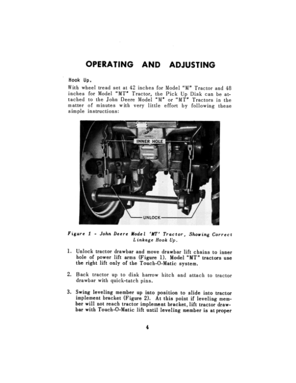John Deere Killefer M404 Pickup 12-Disk Harrow Operator’s Manual (OMK22850) Workshop Guide