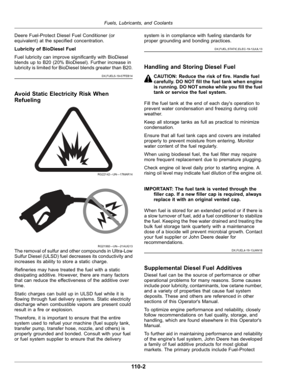John Deere STS12, STS16, STS20 Self-Propelled Sprayer (024001-025000) (North American) Operator’s Manual (OMKK104352) Workshop Guide