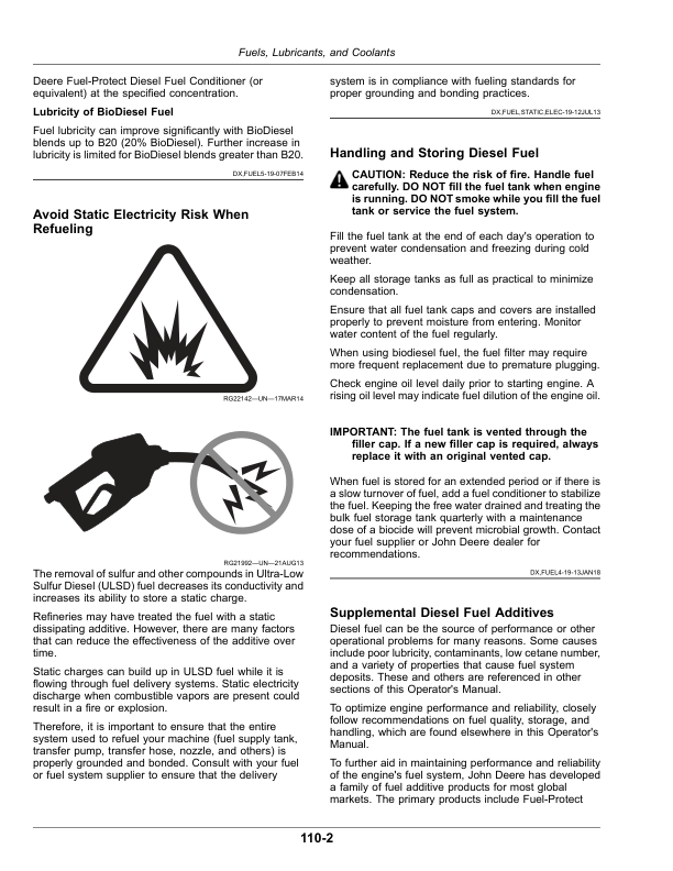 John Deere STS12, STS16, STS20 Self-Propelled Sprayer (024001-025000) (North American) Operator’s Manual (OMKK104352) Workshop Guide