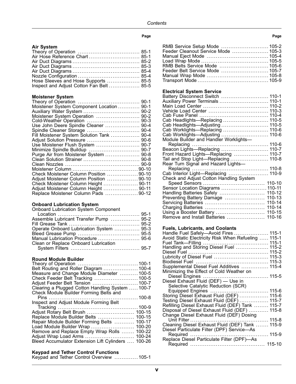 John Deere CP770 Cotton Picker (240001-248999) (Export Edition) Operator’s Manual (OMKK108193) Workshop Guide