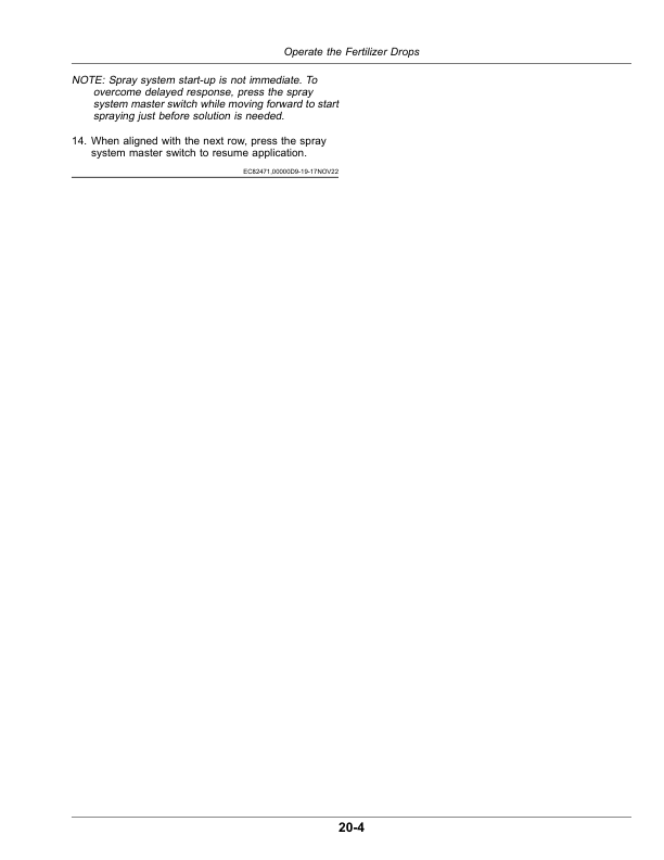 John Deere ExactDrop System (240001-) (North American) Operator’s Manual (OMKK109260) Workshop Guide