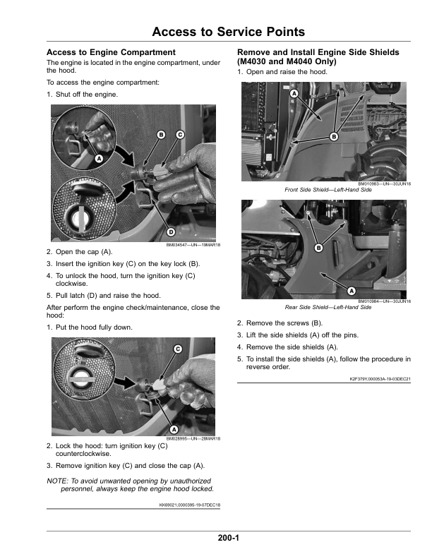 John Deere M4025, M4030, M4040 Self-Propelled Sprayers (250001—) Operator’s Manual (OMKK111833) Workshop Guide