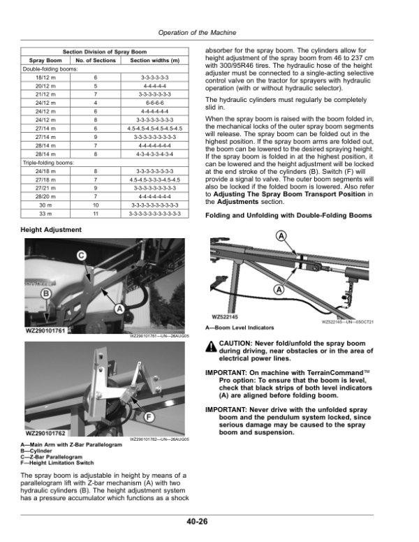 John Deere R732i, R740i Trailed Crop Sprayers Operator’s Manual (OMKK114562) Workshop Guide