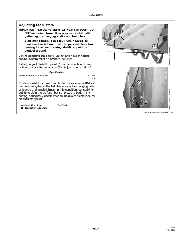 John Deere 7760 Cotton Picker (050001-) Operator’s Manual (OMKK16576) Workshop Guide