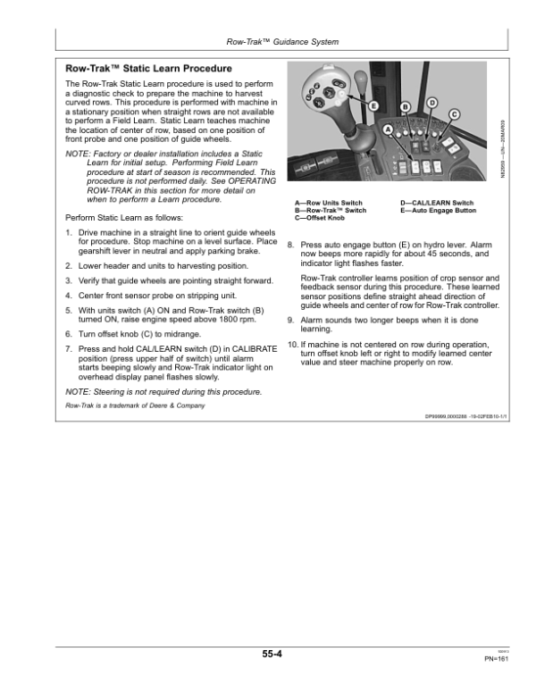 John Deere 7460 Cotton Strippers North America (042001-043000) Operator’s Manual (OMKK17159) Workshop Guide