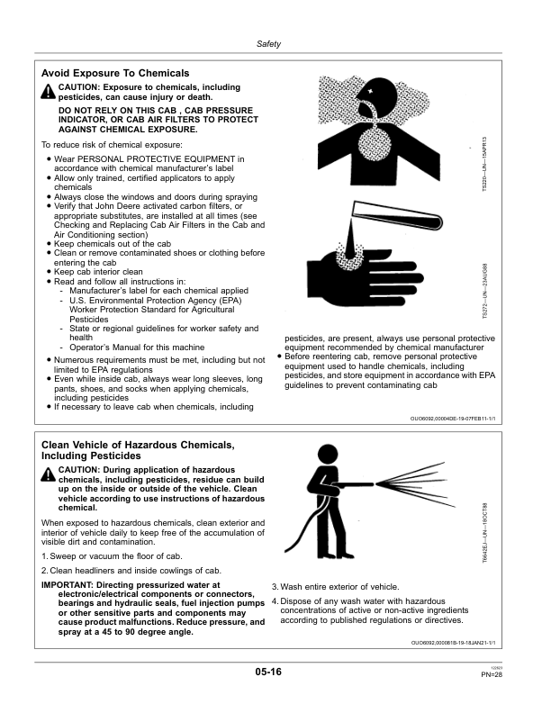 John Deere R4030 & R4038 Self-Propelled Sprayer/Spreader Export Edition (006001-011100) Operator’s Manual (OMKK21487) Workshop Guide