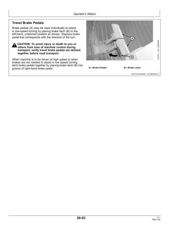 John Deere CP690 Cotton PickersExport Edition (060001-) Operator’s Manual (OMKK29405) Workshop Guide