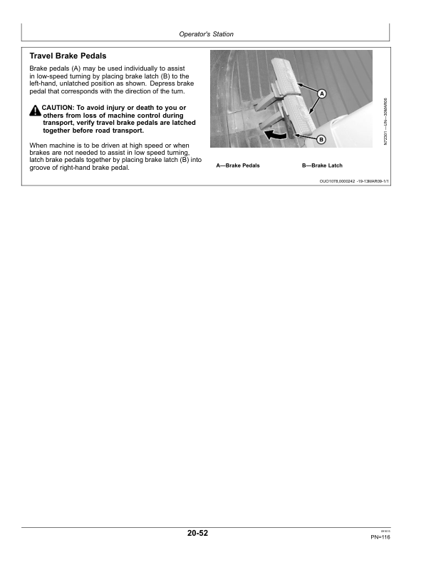 John Deere CP690 Cotton PickersExport Edition (060001-) Operator’s Manual (OMKK29405) Workshop Guide