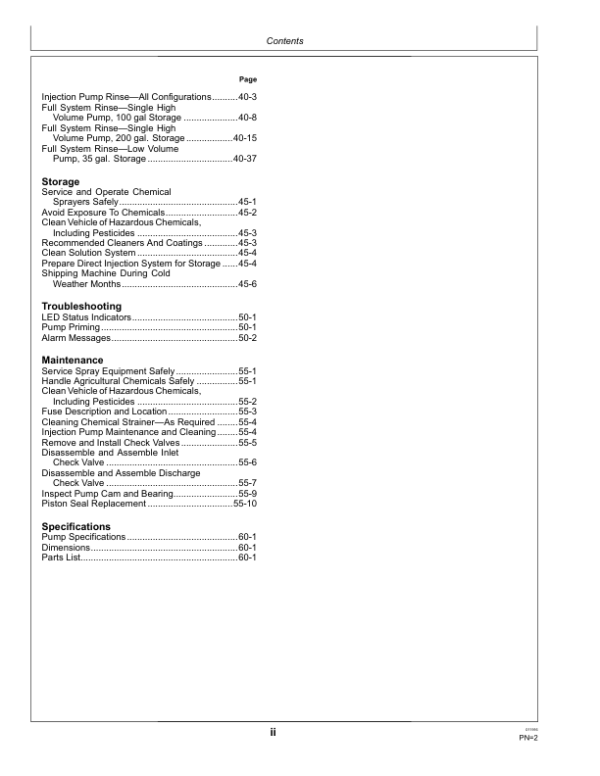 John Deere R4030, R4038 & 4045 Self-Propelled SprayersDirect Injection SystemAustralia Edition Operator’s Manual (OMKK31380) Workshop Guide