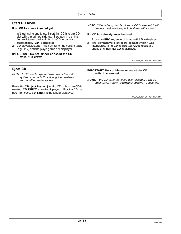 John Deere R4030, R4038 & R4045 Self-Propelled Sprayers Operator’s Manual (OMKK31860) Workshop Guide