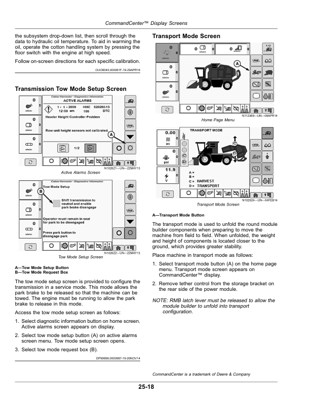 John Deere CS690 Cotton Strippers Operator’s Manual (OMKK41736) Workshop Guide