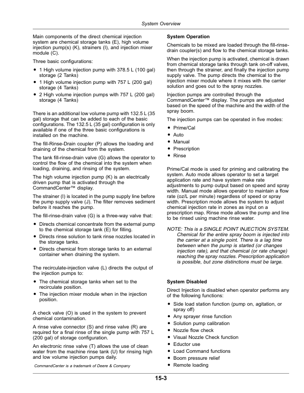 John Deere Direct Injection System (180001-) Operator’s Manual (OMKK44268) Workshop Guide