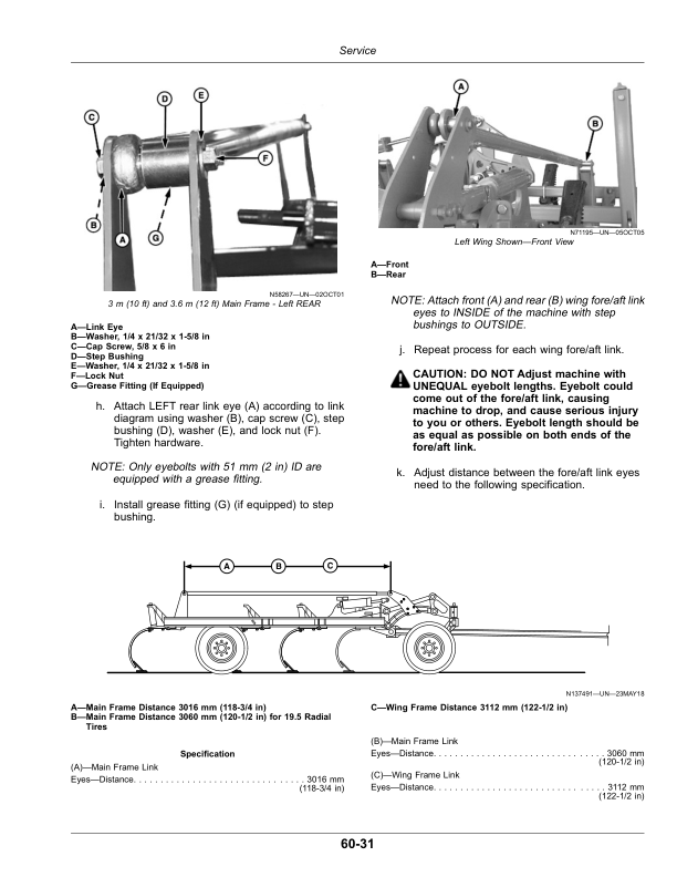 John Deere 2430 Chisel Plow (Export Edition) (780101-802000) Operator’s Manual (OMKK47367) Workshop Guide