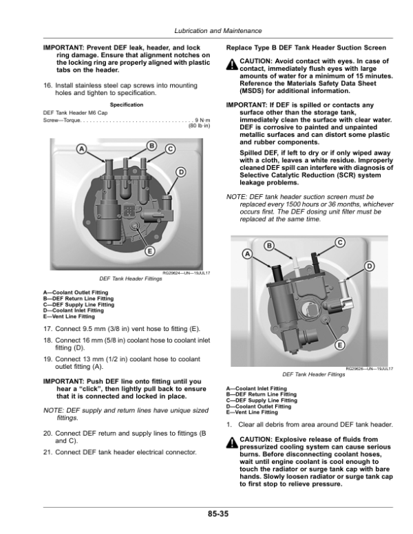 John Deere F4365 Nutrient Applicators Operator’s Manual (OMKK47581) Workshop Guide