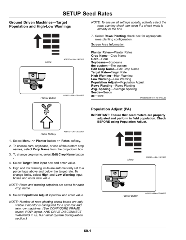 John Deere SeedStar 2, SeedStar XP Monitor for 1745 MaxEmerge 5 Planter (790101-) Operator’s Manual (OMKK76021) Workshop Guide