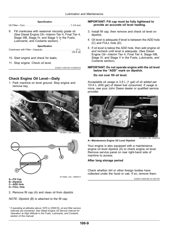 John Deere STS12, STS16, STS20 Self-Propelled Sprayers (220001-) (North America) Operator’s Manual (OMKK79875) Workshop Guide