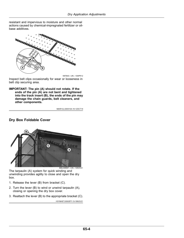 John Deere M4040DN Self-Propelled Spreader (Dual Feedgate Machines) (230001-) Operator’s Manual (OMKK86685) Workshop Guide